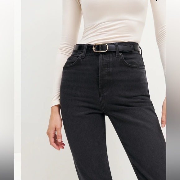 REFORMATION Cynthia High Rise Straight Cropped Jeans NWT - size 26 - Picture 2 of 4